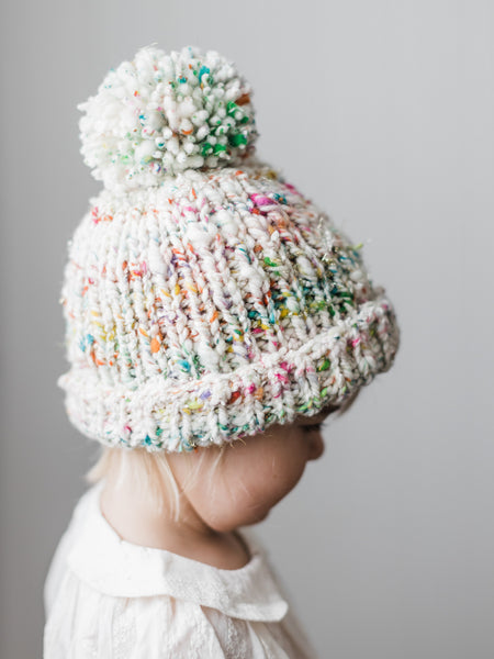 Handspun and knit beanie